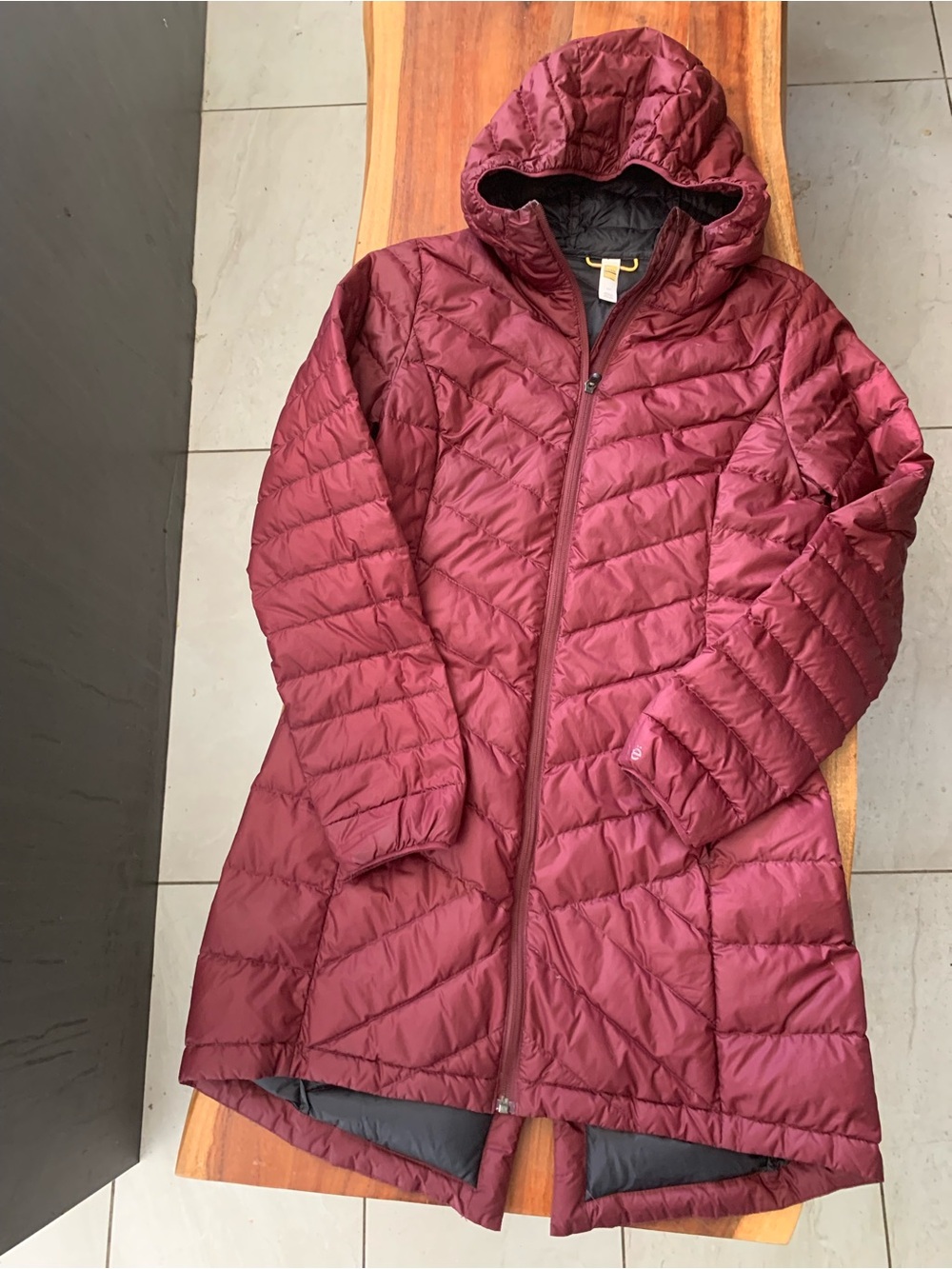 Lole Women's Hooded Quilted Puffer Coat - Wine